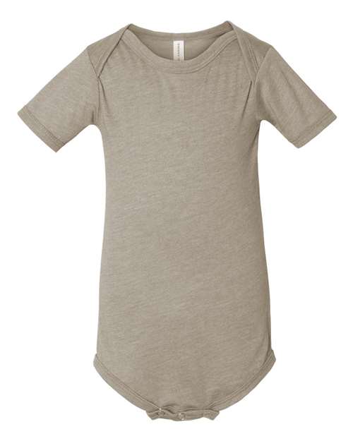 BELLA + CANVAS 100B Infant Jersey One Piece - Heather Stone - front