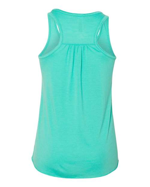 BELLA + CANVAS 8800Y Youth Flowy Racerback Tank - Teal - back