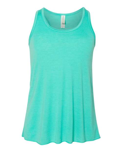 BELLA + CANVAS 8800Y Youth Flowy Racerback Tank - Teal - front