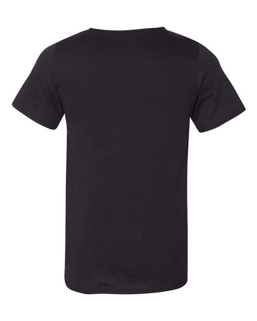 BELLA + CANVAS 3014 Unisex Raw Neck Tee - Black - back
