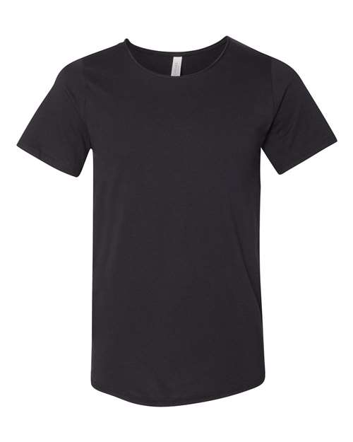 BELLA + CANVAS 3014 Unisex Raw Neck Tee - Black - front