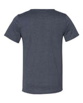 BELLA + CANVAS 3014 Unisex Raw Neck Tee - Heather Navy - back