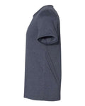 BELLA + CANVAS 3014 Unisex Raw Neck Tee - Heather Navy - side