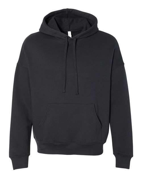 BELLA + CANVAS 3729 Unisex Sponge Fleece Drop Shoulder Hoodie Sweatshirt - Black - front