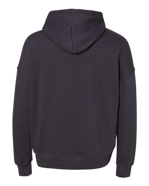 BELLA + CANVAS 3729 Unisex Sponge Fleece Drop Shoulder Hoodie Sweatshirt - Dark Grey - back