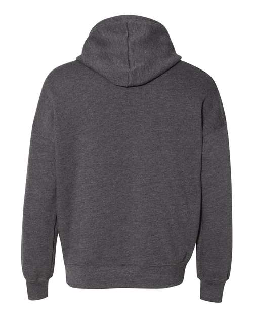BELLA + CANVAS 3729 Unisex Sponge Fleece Drop Shoulder Hoodie Sweatshirt - Dark Grey Heather - back