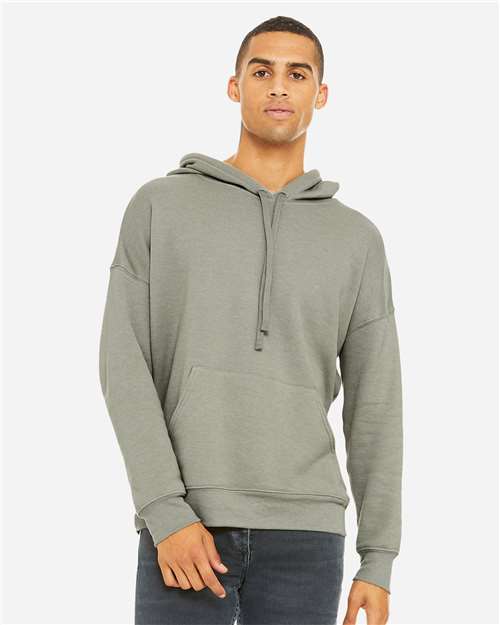 BELLA + CANVAS 3729 Unisex Sponge Fleece Drop Shoulder Hoodie Sweatshirt - Heather Stone - model front