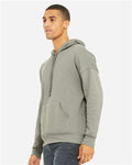 BELLA + CANVAS 3729 Unisex Sponge Fleece Drop Shoulder Hoodie Sweatshirt - Heather Stone - model side