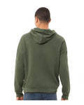 BELLA + CANVAS 3729 Unisex Sponge Fleece Drop Shoulder Hoodie Sweatshirt - Military Green - model back