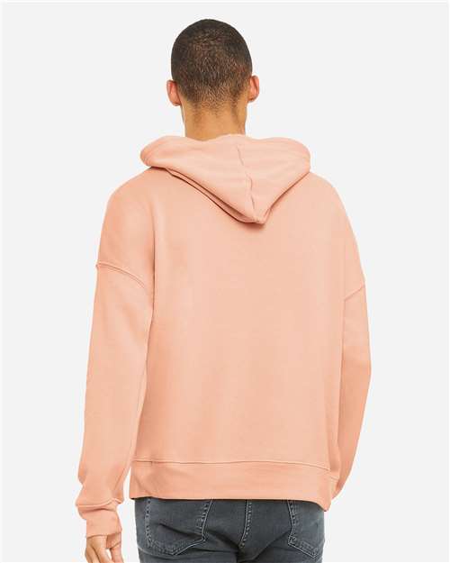 BELLA + CANVAS 3729 Unisex Sponge Fleece Drop Shoulder Hoodie Sweatshirt - Peach - model back