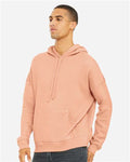 BELLA + CANVAS 3729 Unisex Sponge Fleece Drop Shoulder Hoodie Sweatshirt - Peach - model side