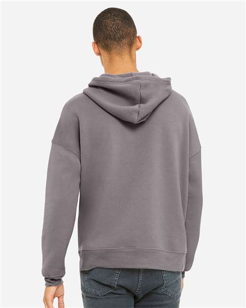 BELLA + CANVAS 3729 Unisex Sponge Fleece Drop Shoulder Hoodie Sweatshirt - Storm - model back