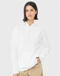 BELLA + CANVAS 3729 Unisex Sponge Fleece Drop Shoulder Hoodie Sweatshirt - White - model front