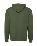Bella+Canvas 3719 Unisex Sponge Fleece Pullover Hoodie - Military Green - back