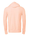 Bella+Canvas 3719 Unisex Sponge Fleece Pullover Hoodie - Peach - back