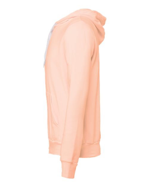 Bella+Canvas 3719 Unisex Sponge Fleece Pullover Hoodie - Peach - side
