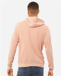 Bella+Canvas 3719 Unisex Sponge Fleece Pullover Hoodie - Peach - model back
