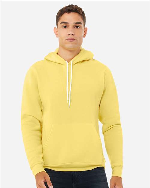 Bella+Canvas BC3719 Unisex Sponge Fleece Pullover Hoodie - Yellow - model front
