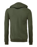 Bella + Canvas 3739 Sponge Fleece Full-Zip Hoodie Sweatshirt - Military Green - back