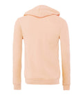 Bella + Canvas 3739 Sponge Fleece Full-Zip Hoodie Sweatshirt - Peach - back
