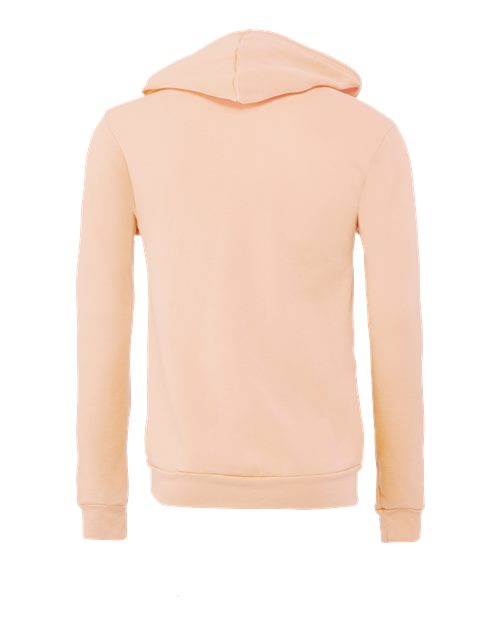 Bella + Canvas 3739 Sponge Fleece Full-Zip Hoodie Sweatshirt - Peach - back
