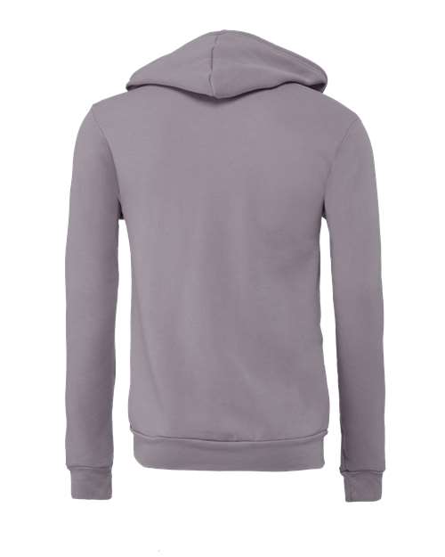 Bella + Canvas 3739 Sponge Fleece Full-Zip Hoodie Sweatshirt - Storm - back