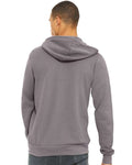 Bella + Canvas 3739 Sponge Fleece Full-Zip Hoodie Sweatshirt - Storm - model back