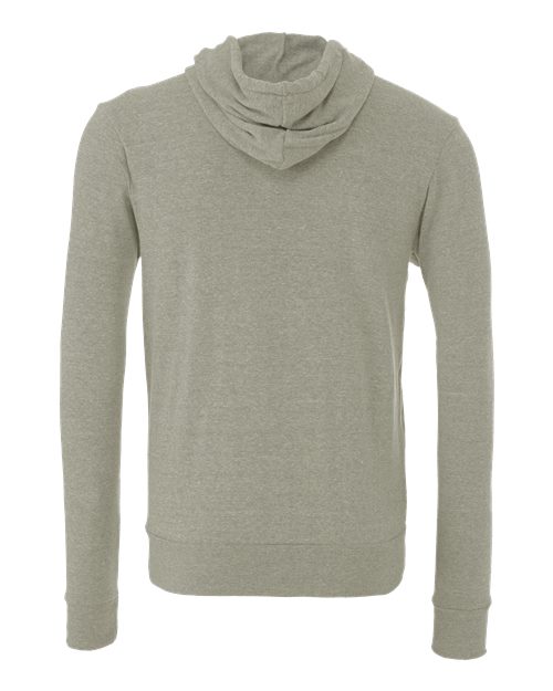 Bella + Canvas 3739 Sponge Fleece Full-Zip Hoodie Sweatshirt - Heather Stone - back