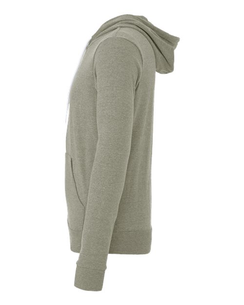 Bella + Canvas 3739 Sponge Fleece Full-Zip Hoodie Sweatshirt - Heather Stone - side