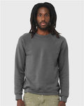 BELLA + CANVAS 3901 Unisex Sponge Fleece Raglan Crewneck Sweatshirt - Asphalt - model front