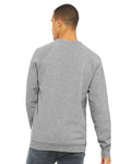 BELLA + CANVAS 3901 Unisex Sponge Fleece Raglan Crewneck Sweatshirt - Athletic Heather - model back