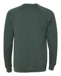 BELLA + CANVAS 3901 Unisex Sponge Fleece Raglan Crewneck Sweatshirt - Heather Forest - back
