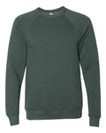 BELLA + CANVAS 3901 Unisex Sponge Fleece Raglan Crewneck Sweatshirt - Heather Forest - front