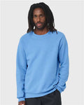 BELLA + CANVAS 3901 Unisex Sponge Fleece Raglan Crewneck Sweatshirt - Carolina Blue - model front