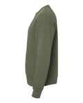 Bella + Canvas 3945 Sponge Fleece Drop Shoulder Crewneck Sweatshirt - Military Green - side