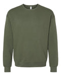 Bella + Canvas 3945 Sponge Fleece Drop Shoulder Crewneck Sweatshirt - Military Green - flat front