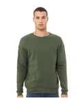 Bella + Canvas 3945 Sponge Fleece Drop Shoulder Crewneck Sweatshirt - Military Green - model front
