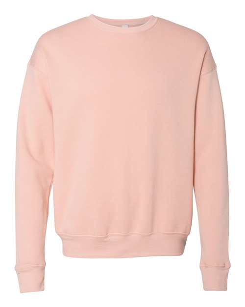 Bella + Canvas 3945 Sponge Fleece Drop Shoulder Crewneck Sweatshirt - Peach - flat front