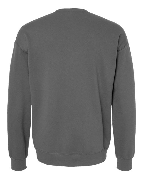 Bella + Canvas 3945 Sponge Fleece Drop Shoulder Crewneck Sweatshirt - Asphalt - back