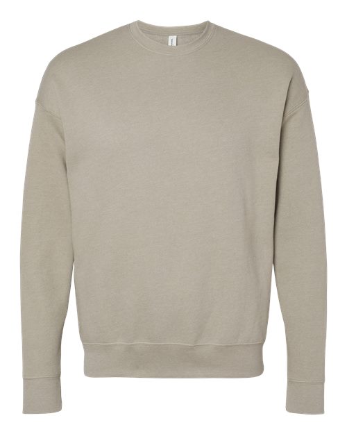 Bella + Canvas 3945 Sponge Fleece Drop Shoulder Crewneck Sweatshirt - Heather Stone - flat front