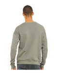 Bella + Canvas 3945 Sponge Fleece Drop Shoulder Crewneck Sweatshirt - Heather Stone - model back