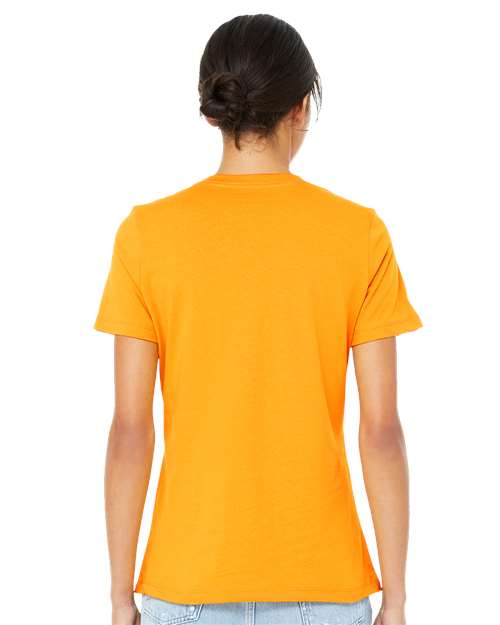 BELLA + CANVAS 6400 Women’s Relaxed Jersey Tee - Gold - model back