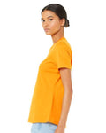 BELLA + CANVAS 6400 Women’s Relaxed Jersey Tee - Gold - model side