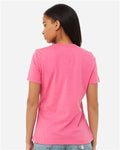 BELLA + CANVAS 6400 Women’s Relaxed Jersey Tee - Charity Pink - model back