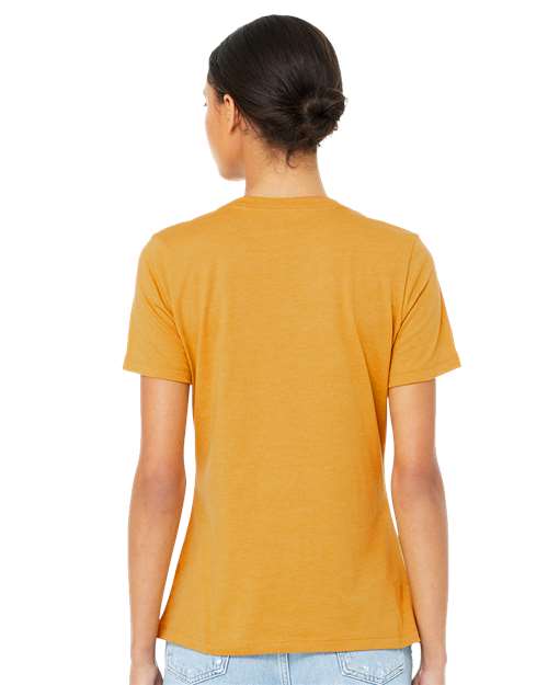 BELLA + CANVAS 6400 Women’s Relaxed Jersey Tee - Mustard - model back
