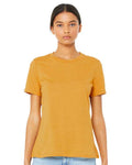 BELLA + CANVAS 6400 Women’s Relaxed Jersey Tee - Mustard - model front