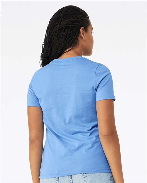 BELLA + CANVAS 6400 Women’s Relaxed Jersey Tee - Carolina Blue - model back