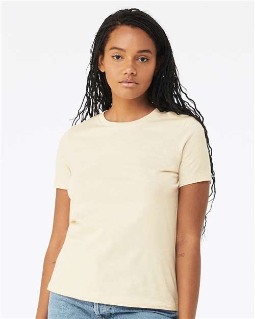 BELLA + CANVAS 6400 Women’s Relaxed Jersey Tee - Natural - model front