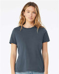 BELLA + CANVAS 6400 Women’s Relaxed Jersey Tee - Vintage Navy - model front