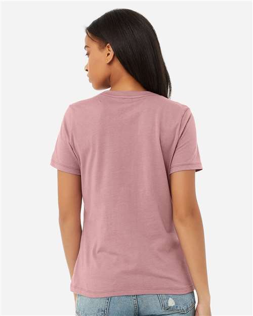 BELLA + CANVAS 6400 Women’s Relaxed Jersey Tee - Orchid - model back